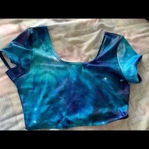 Black Milk Galaxy Teal Nana Top